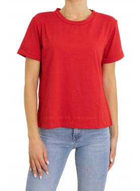 Maglia in cotone con scollo a scatoletta 
